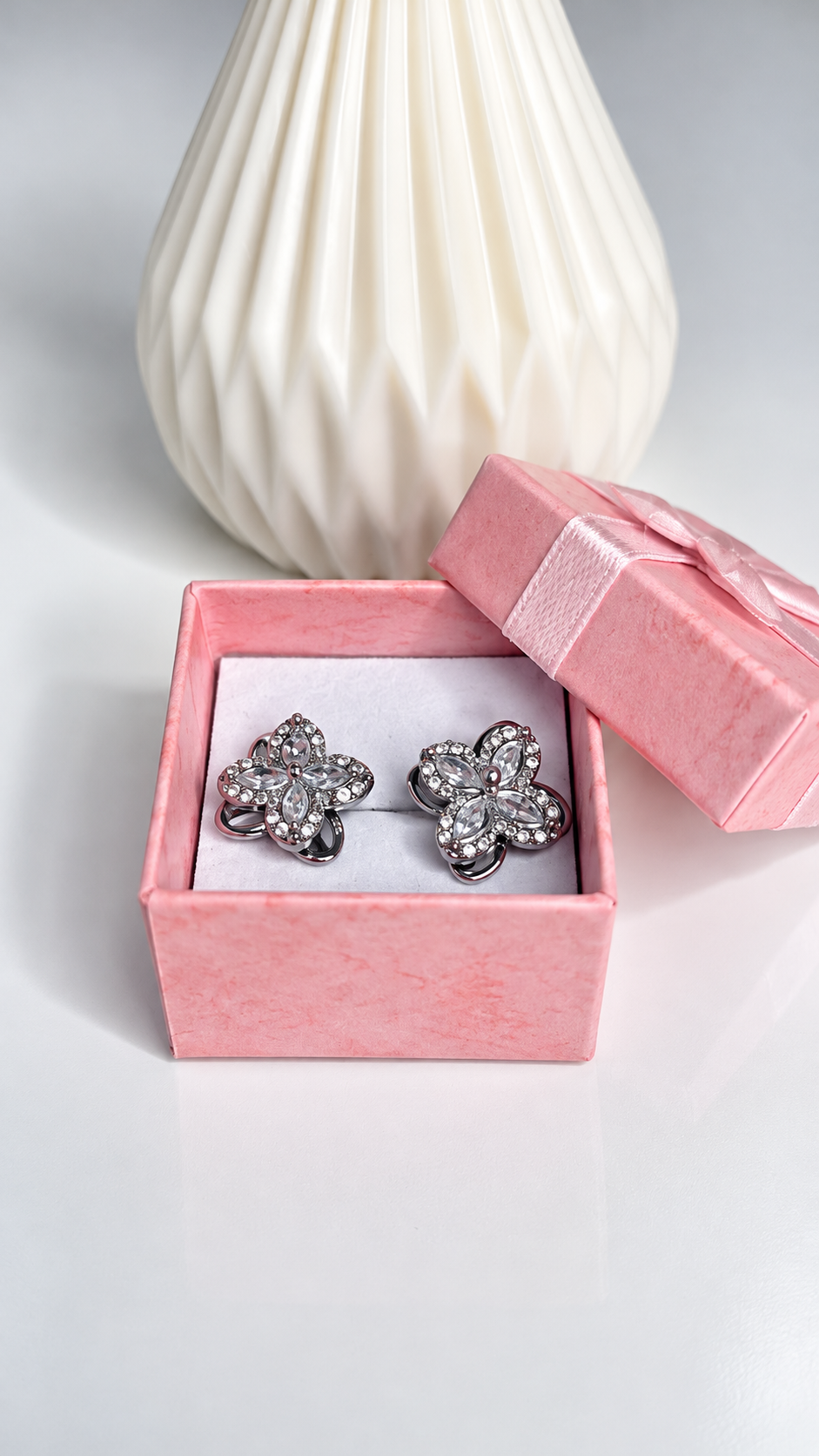 Boucles d’Oreilles Anti-Stress SALIA – Argenté