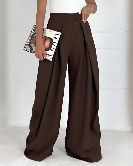 Pantalon wide leg choco VERA