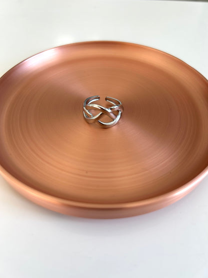 Bague Lina - Entrelacée argentée