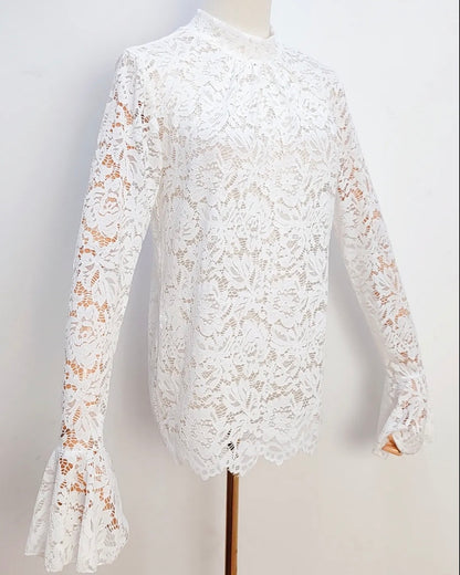 Top dentelle blanc BIANCA