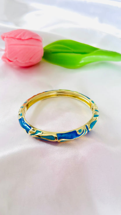 Jonc Thaïlandais PRISME – Bleu & Turquoise