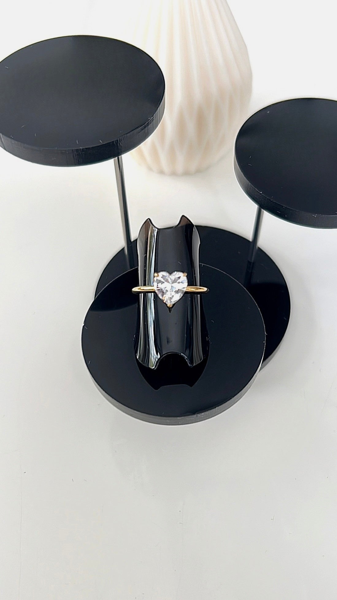 Bague CÉLIA – Dorée Cœur Zirconium