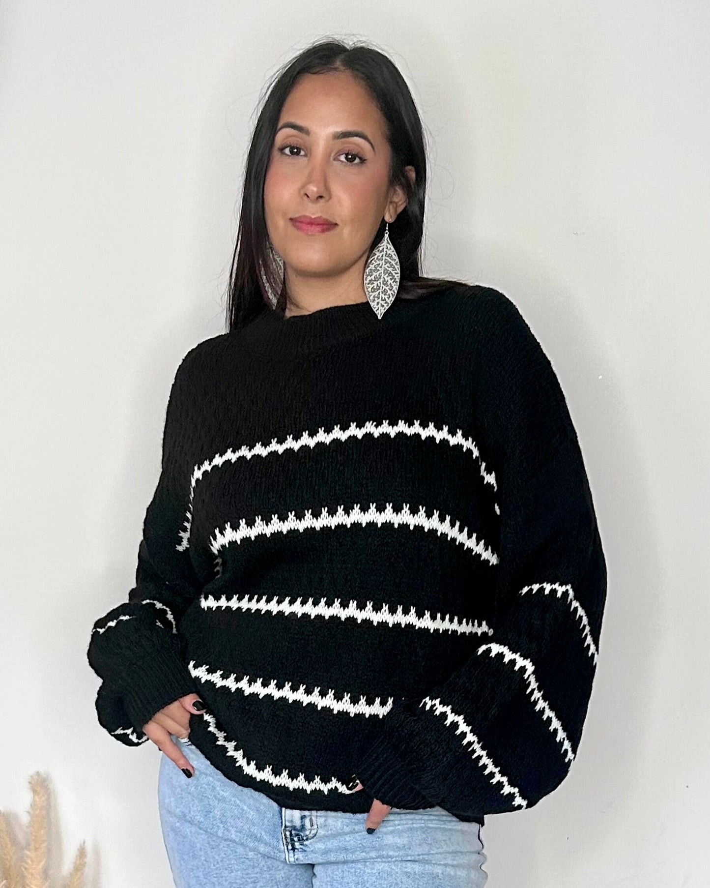 Pull oversize à rayures