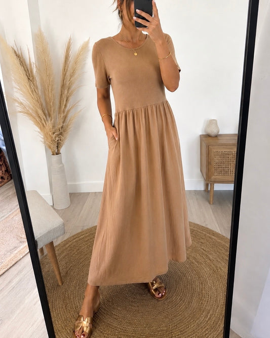 Robe Bi-Texture NORA – Camel