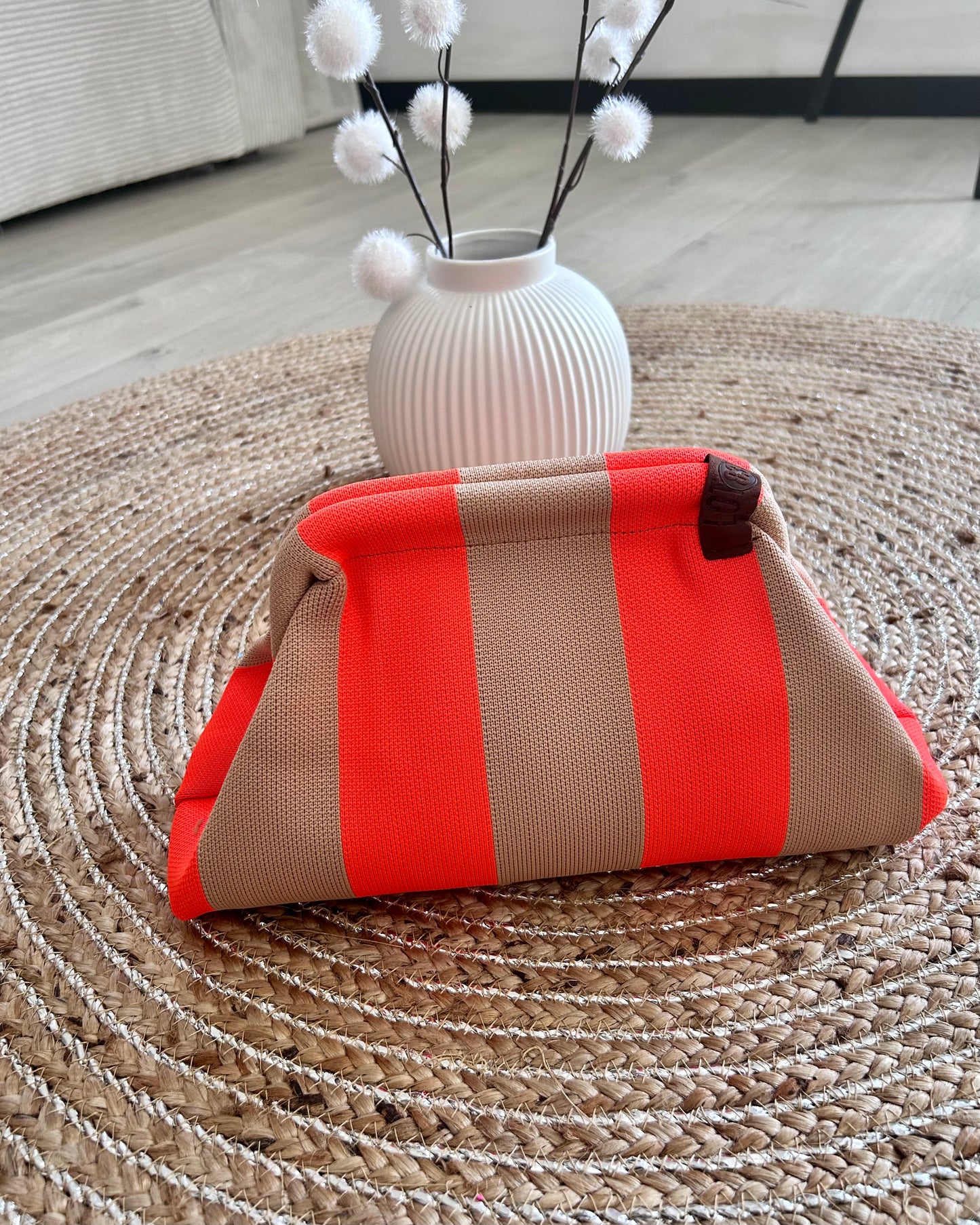 Le sac EMMA – Corail & Beige