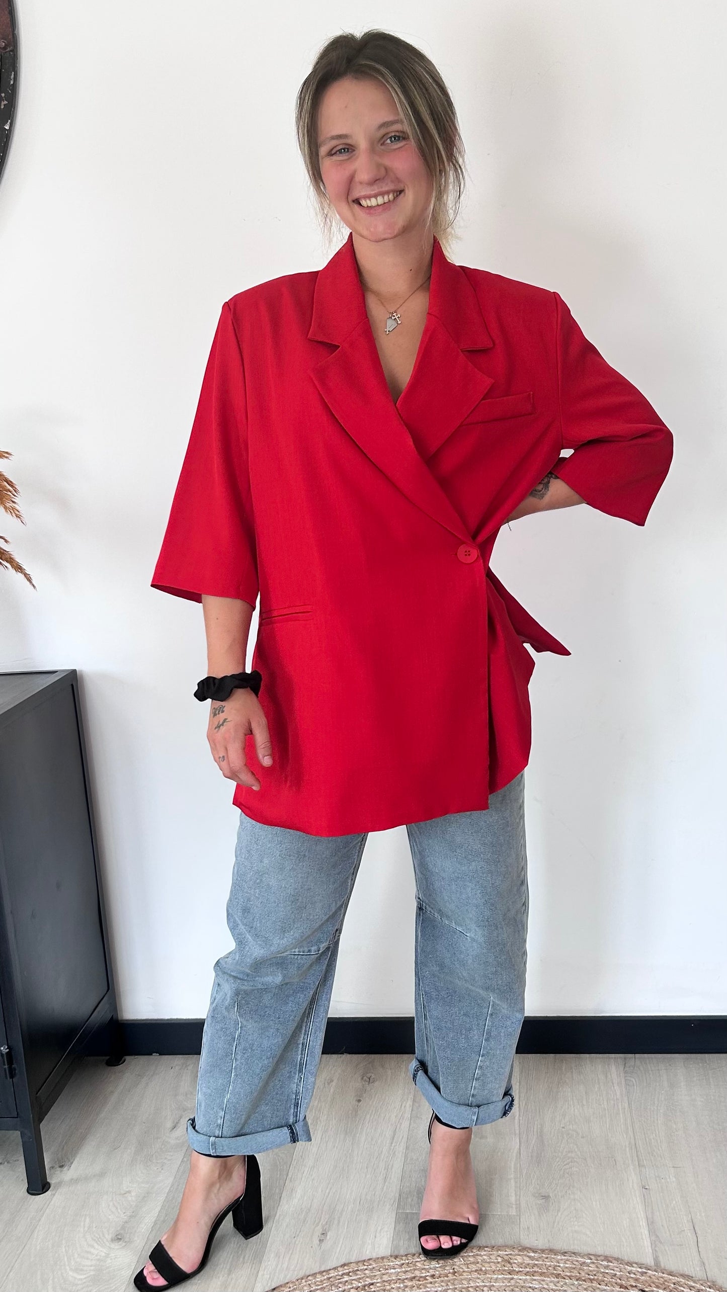 Blazer Sans Manches VICTORIA – Rouge