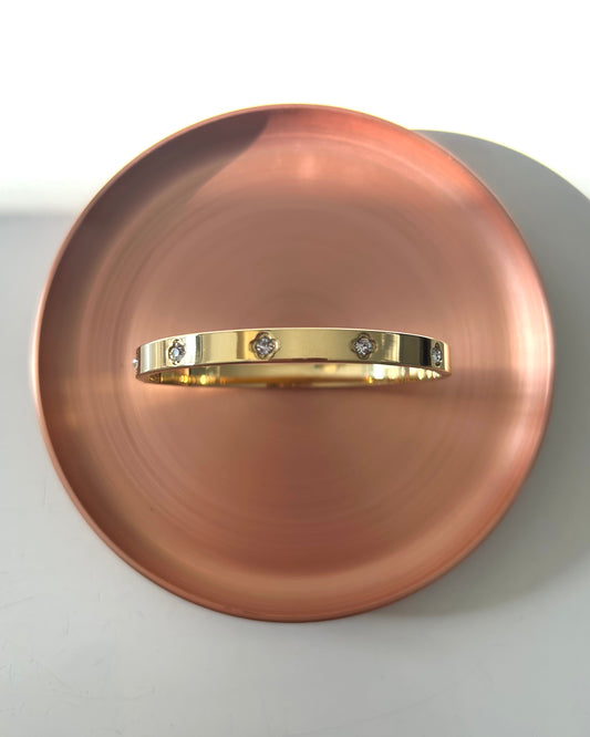 Bracelet Aura — Jonc Minimaliste & Éclat Floral