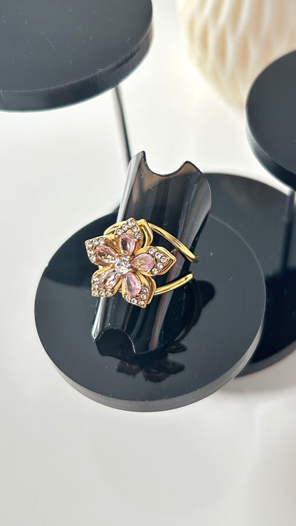 Bague Anti-Stress CALISTA – Dorée Fleur Blush