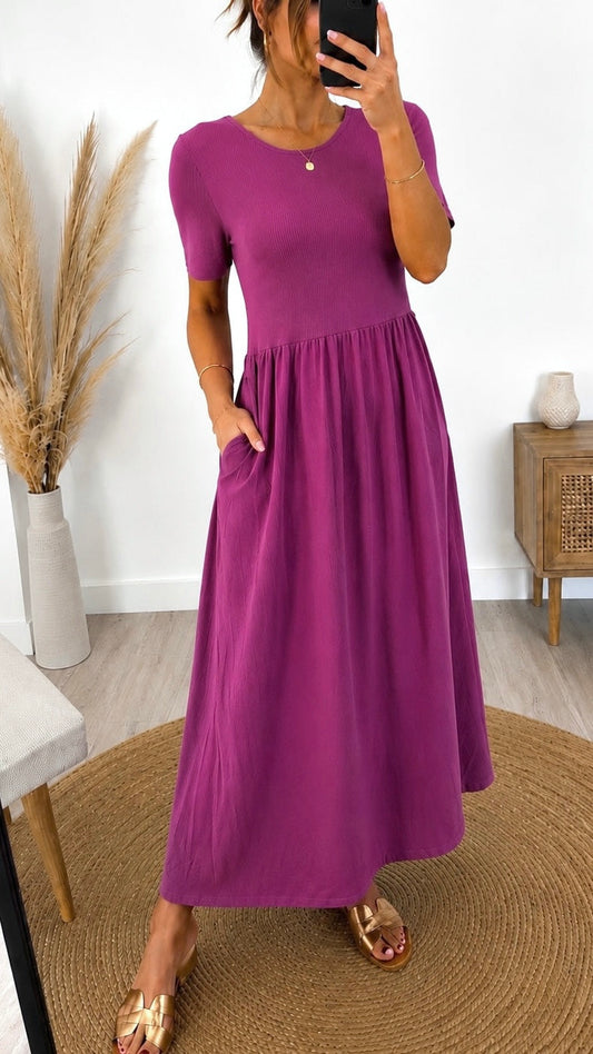 Robe Bi-Texture NORA – Prune