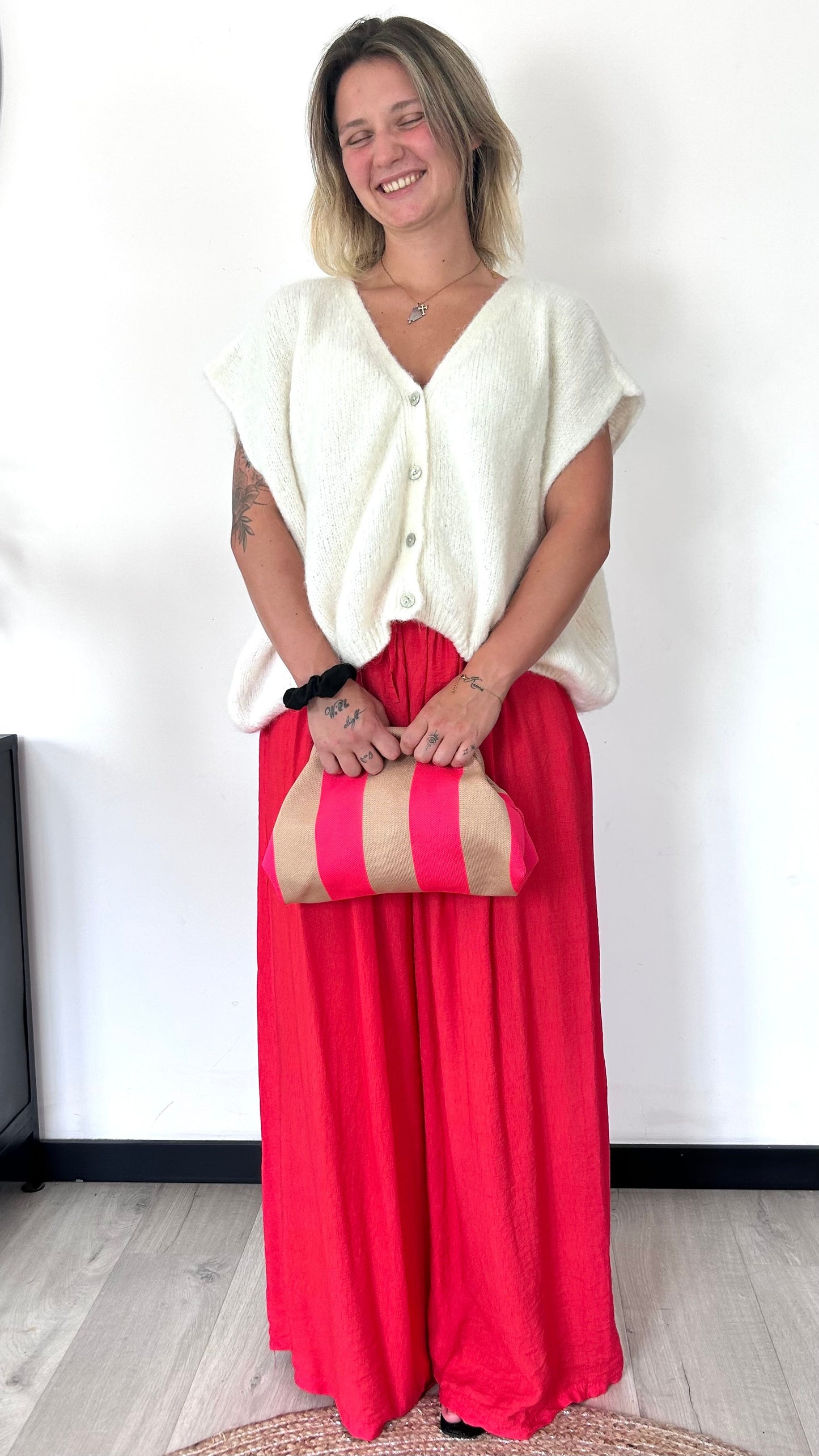Pantalon Palazzo NINON – Rouge