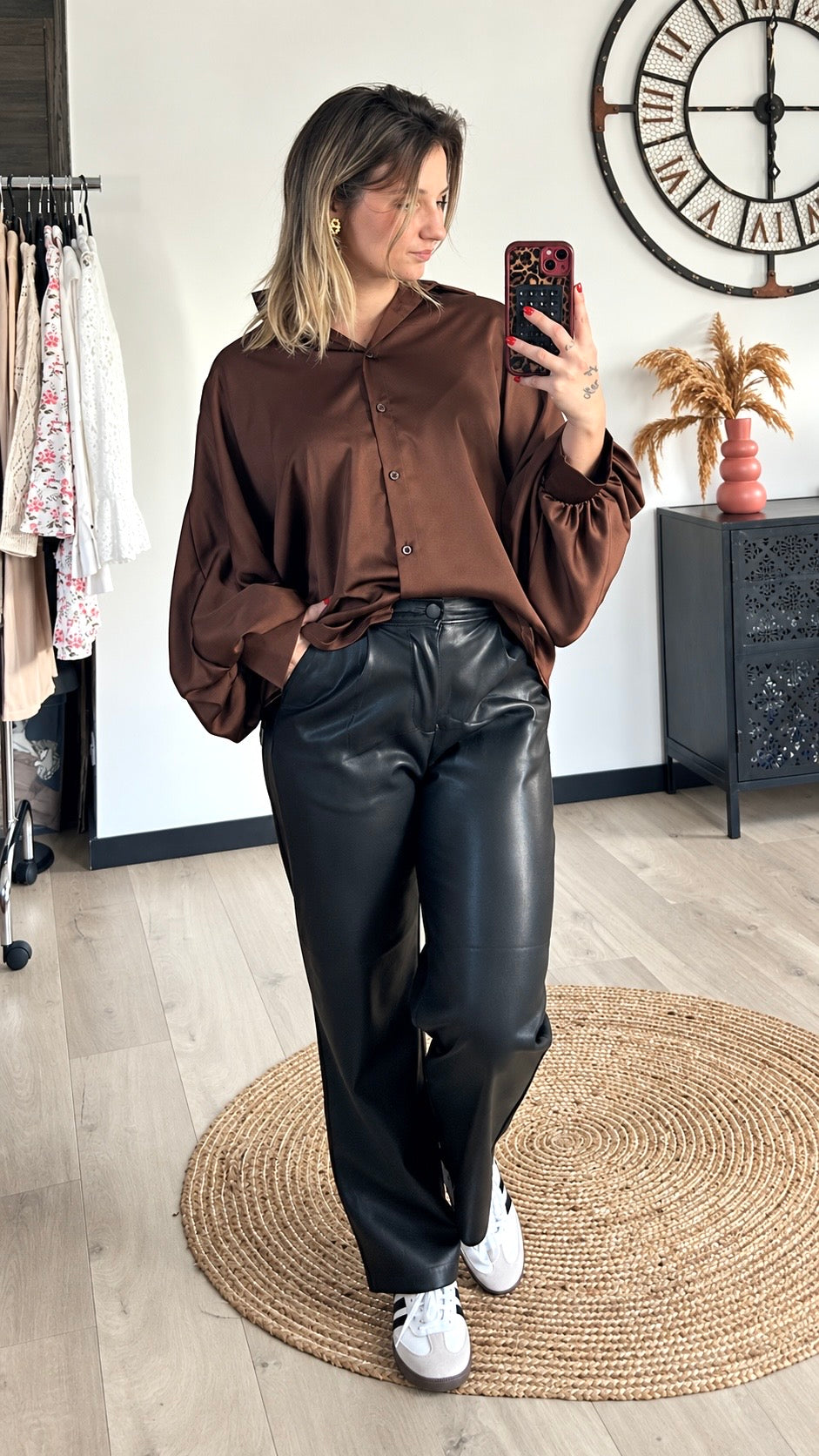 Pantalon Simili Cuir TESSA – Noir