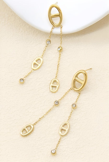 Boucles d'Oreilles Naos - Mailles Marine Dorées