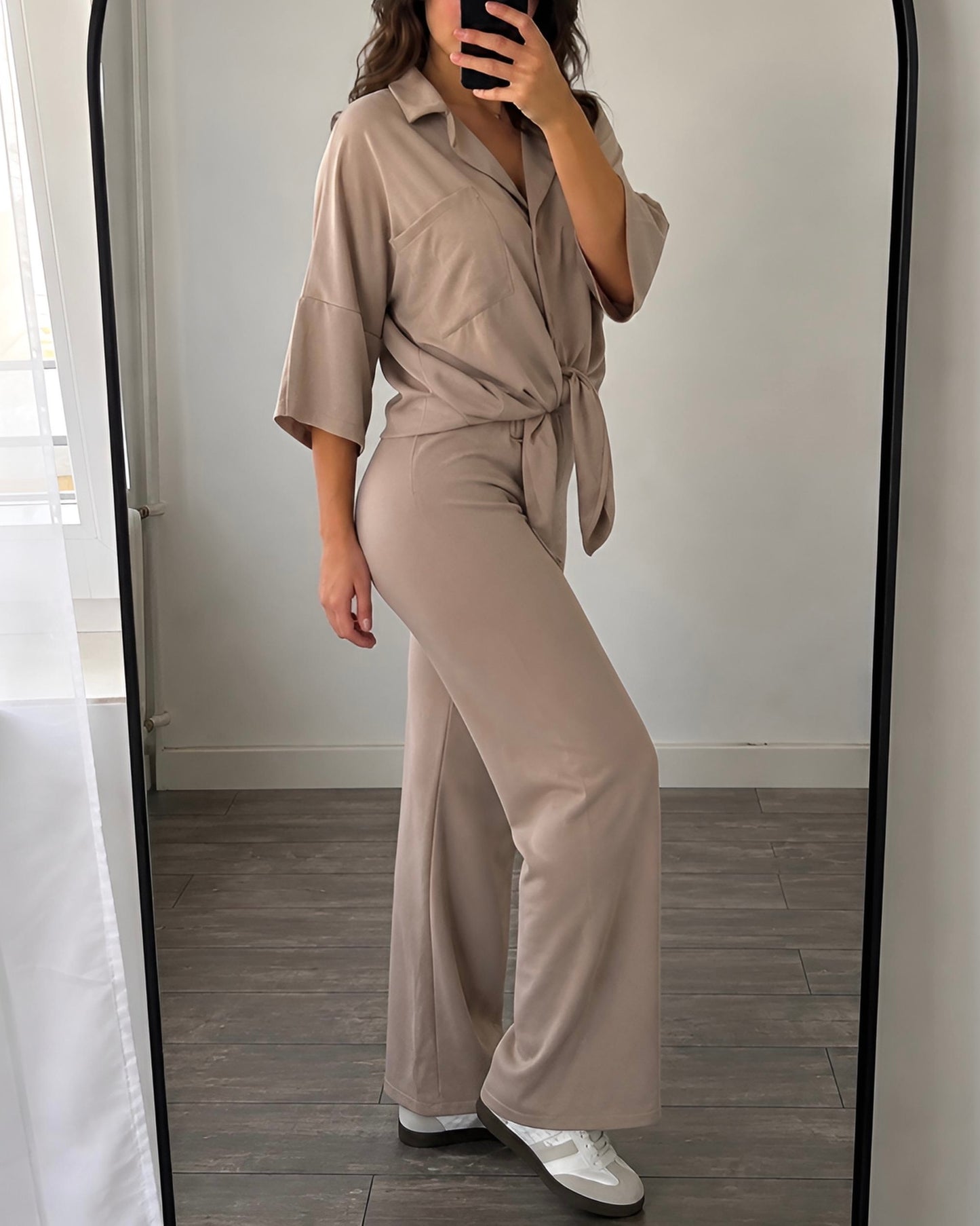 Ensemble Fluide SATINEA – Taupe