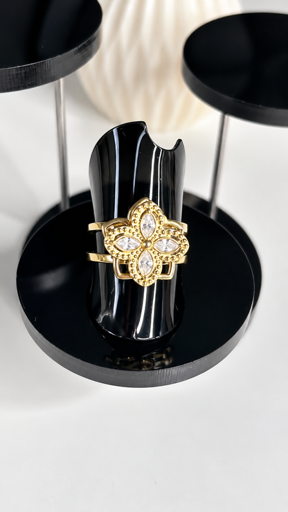 Bague Anti-Stress DORIANE – Dorée Fleur