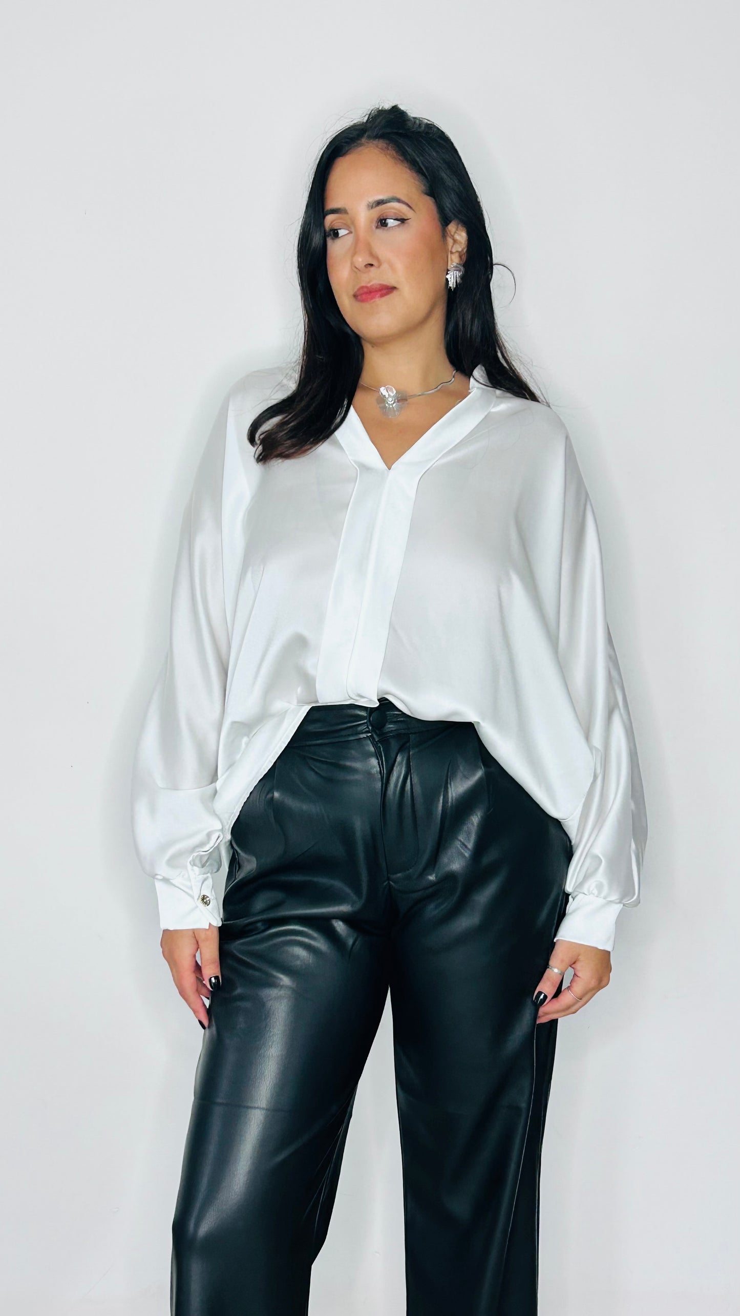 Blouse satinée