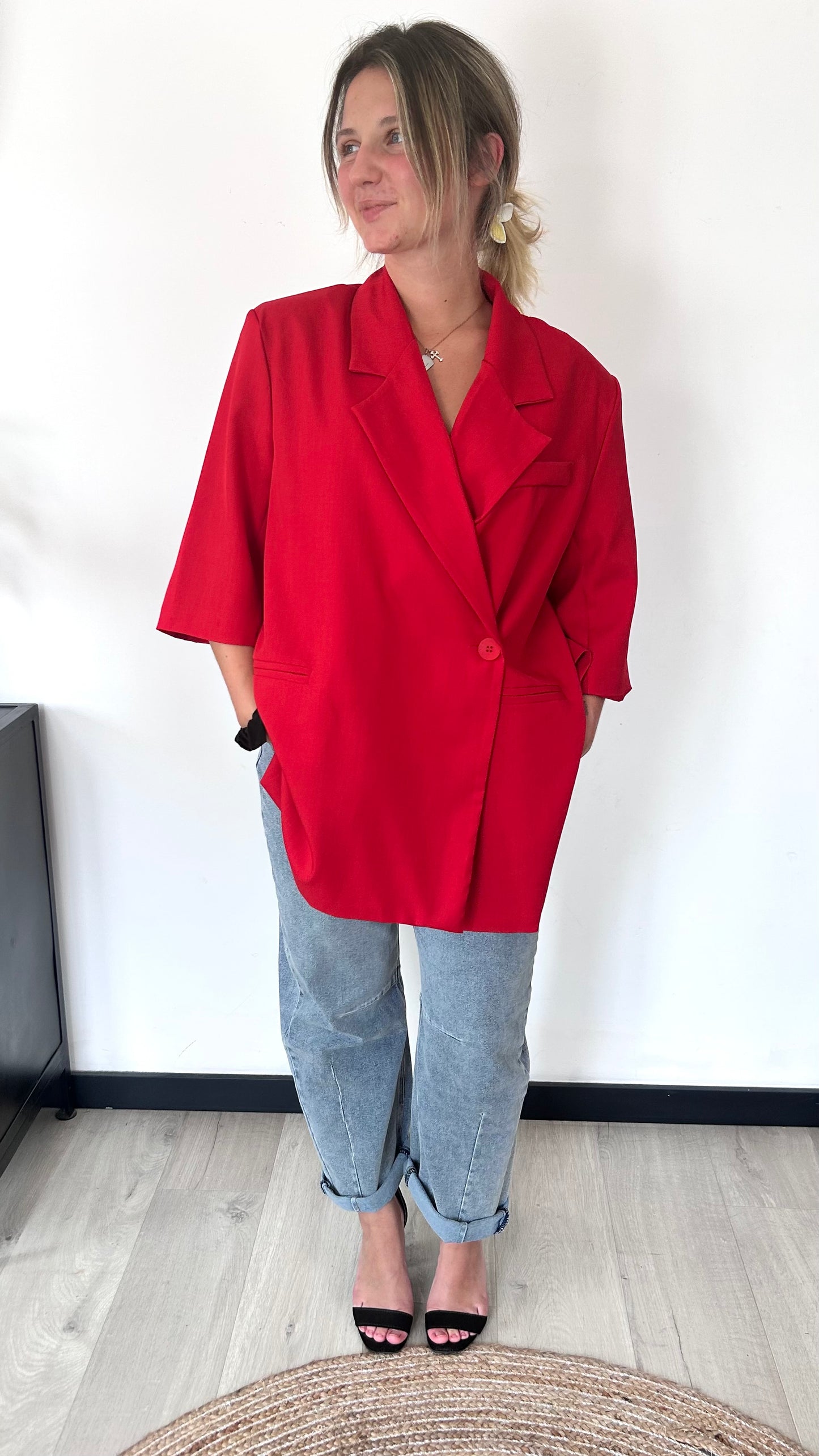 Blazer Sans Manches VICTORIA – Rouge