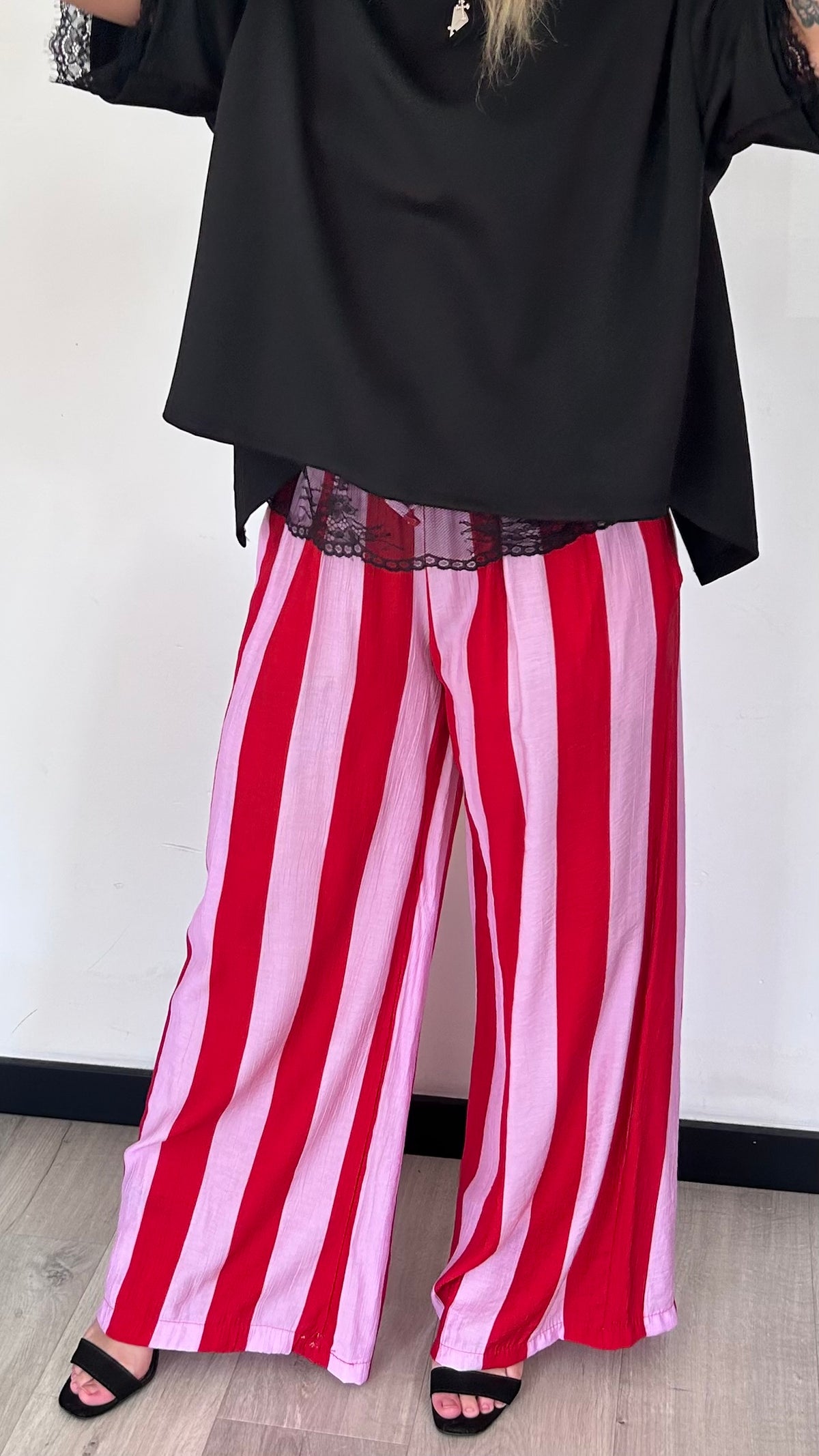 Pantalon Palazzo MAËLLE – Rose & Rouge