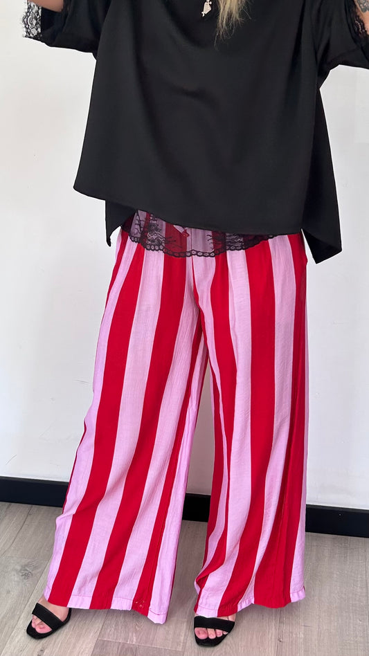 Pantalon Palazzo MAËLLE – Rose & Rouge