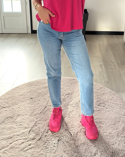 Jean Mom Fit - Bleu Authentique