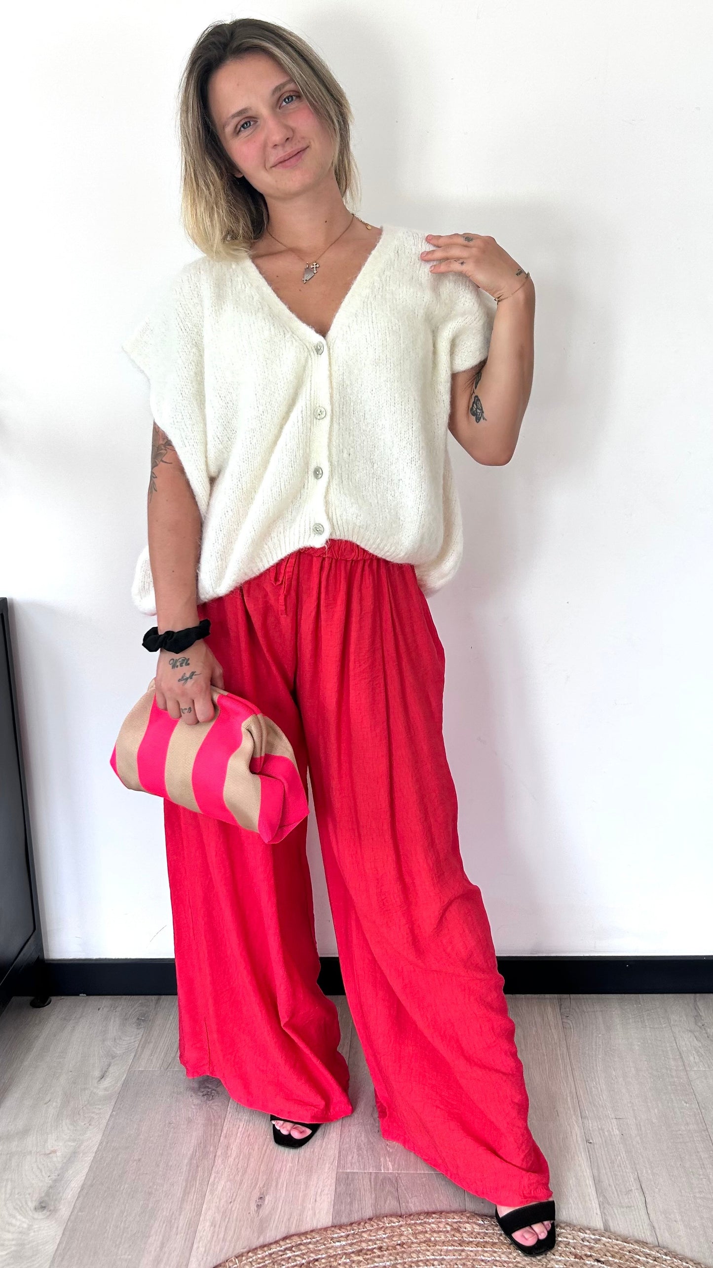 Pantalon Palazzo NINON – Rouge