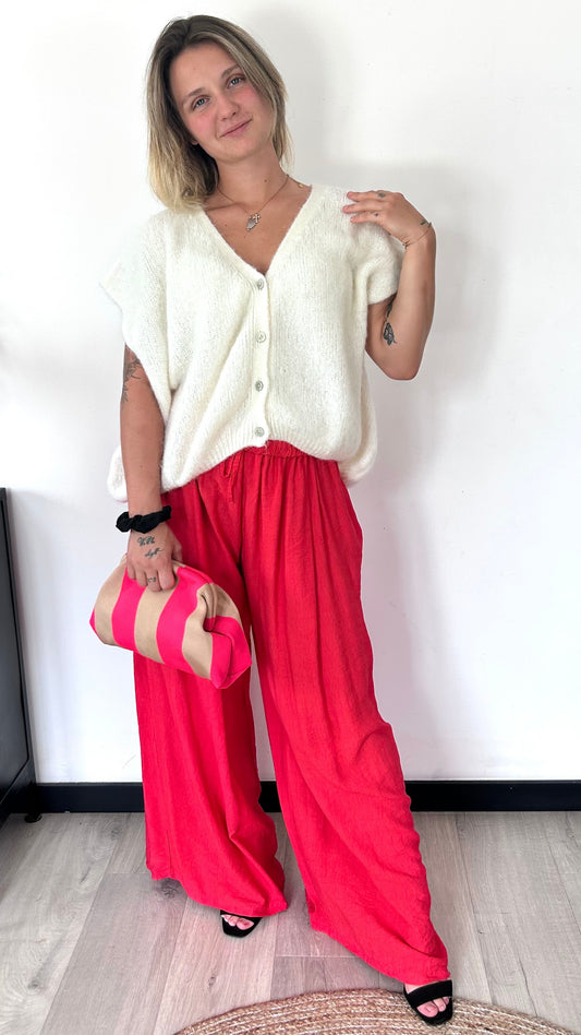 Pantalon Palazzo NINON – Rouge