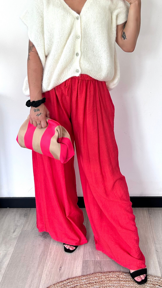 Pantalon Palazzo NINON – Rouge