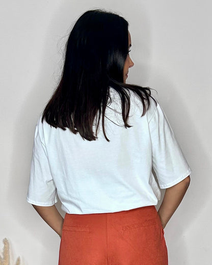 T-shirt "Ciao Amore Italia" - Blanc Intemporel