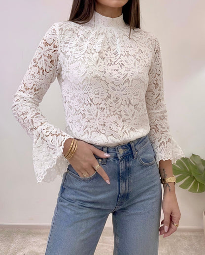 Top dentelle blanc BIANCA