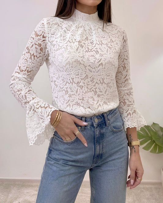 Top dentelle blanc BIANCA