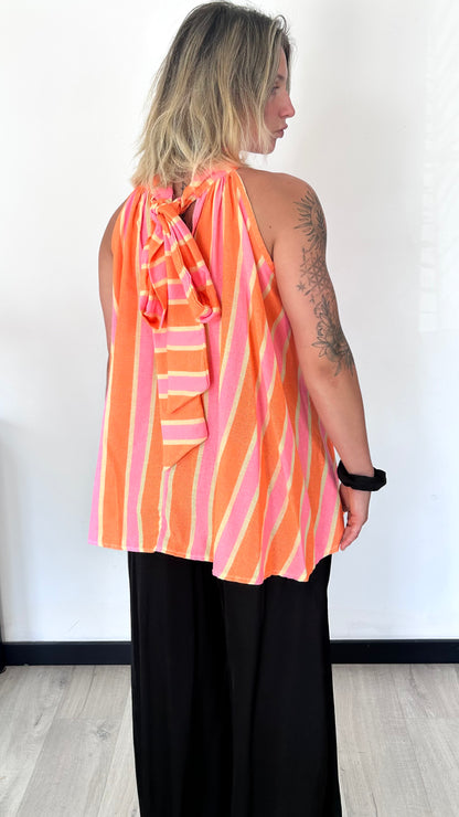 Top Dos Noué HAVA – Corail & Rose