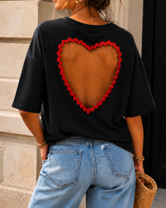T-shirt Cœur SUNNY UNI – Noir
