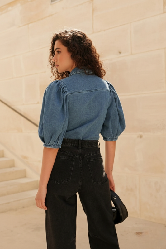 Chemise manches bouffantes