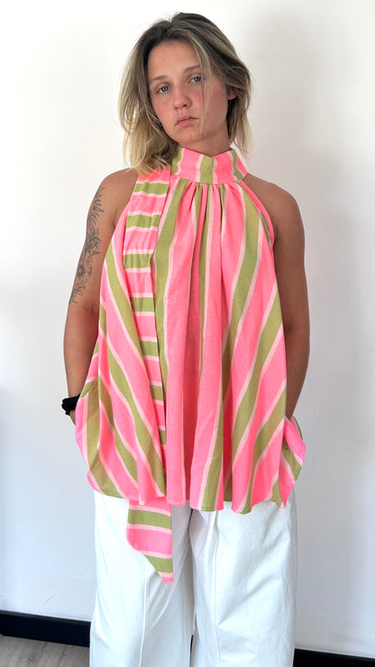 Top Dos Noué HAVA – Rose & Vert
