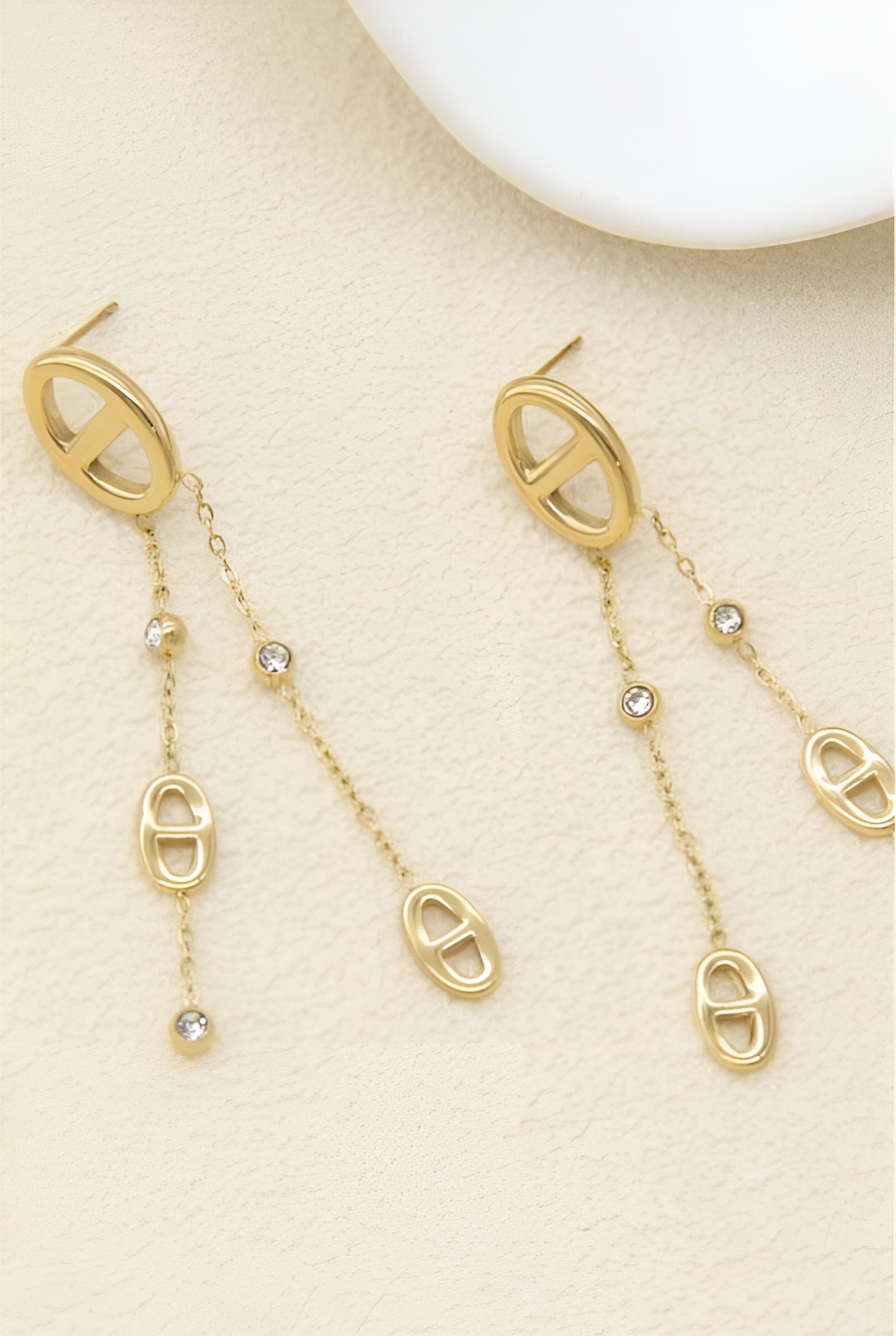 Boucles d'Oreilles Naos - Mailles Marine Dorées