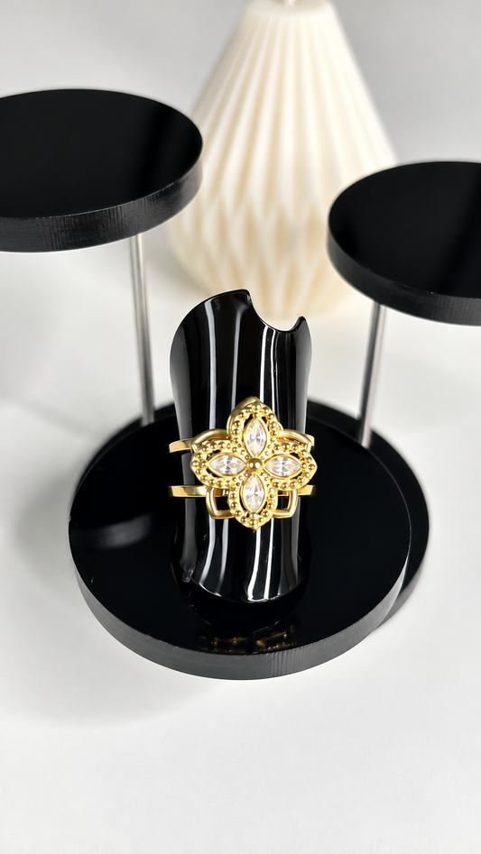Bague Anti-Stress DORIANE – Dorée Fleur