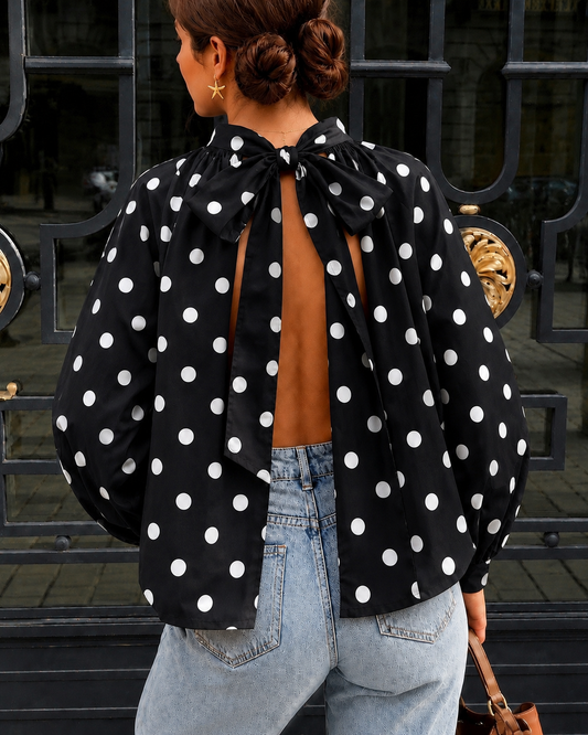 Blouse Dos Nu NINA - à Pois