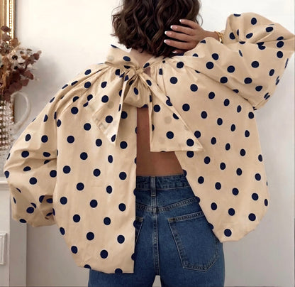 Blouse Dos Nu NINA - à Pois