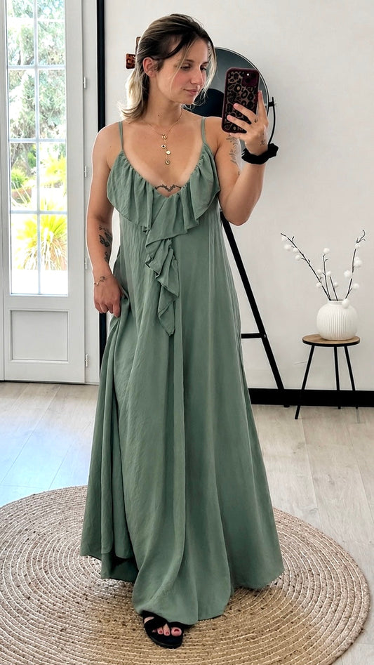 Robe Longue LORANA – Kaki