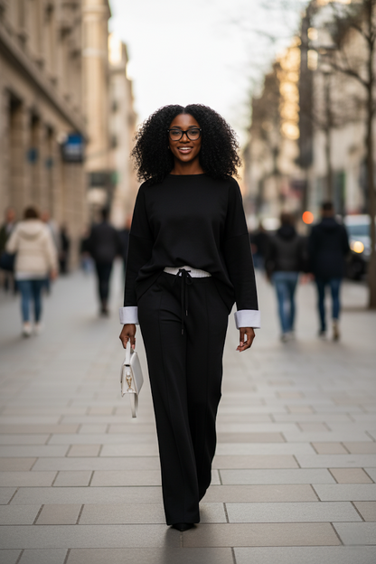 Ensemble Oversize Pull Bi Matière