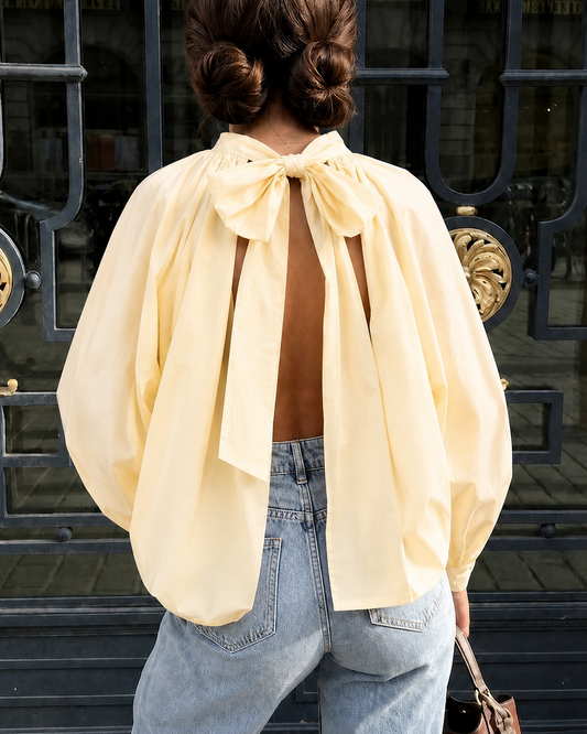 Blouse Dos Nu NINA - Jaune