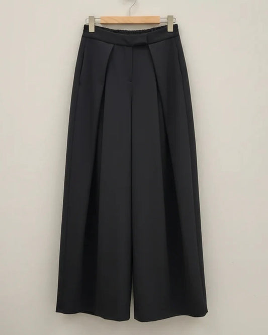 Pantalon wide leg noir VERA