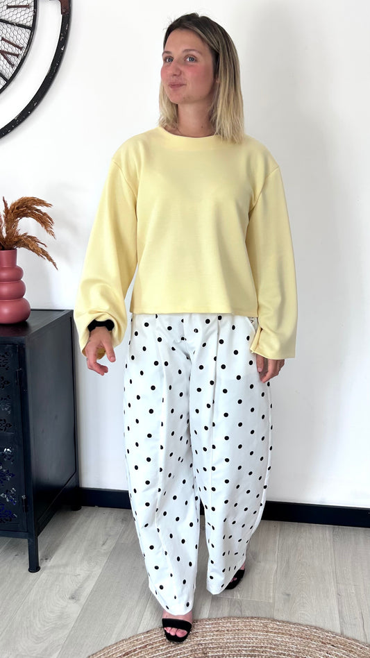 Pantalon Pois LISON – Blanc & Noir