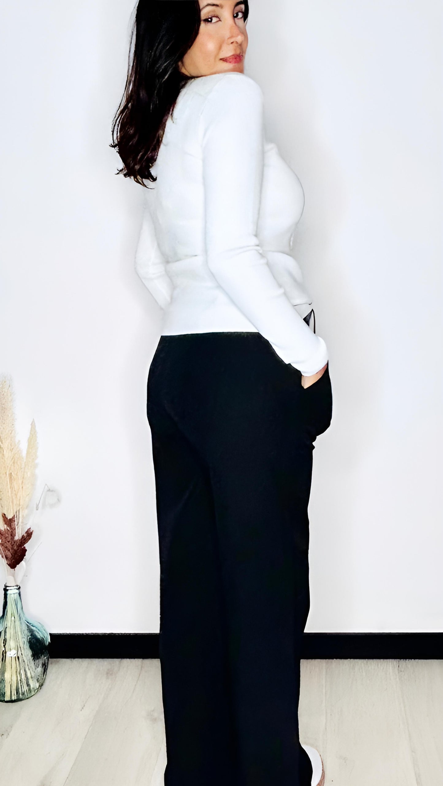 Pantalon ÉLIA – Noir intemporel