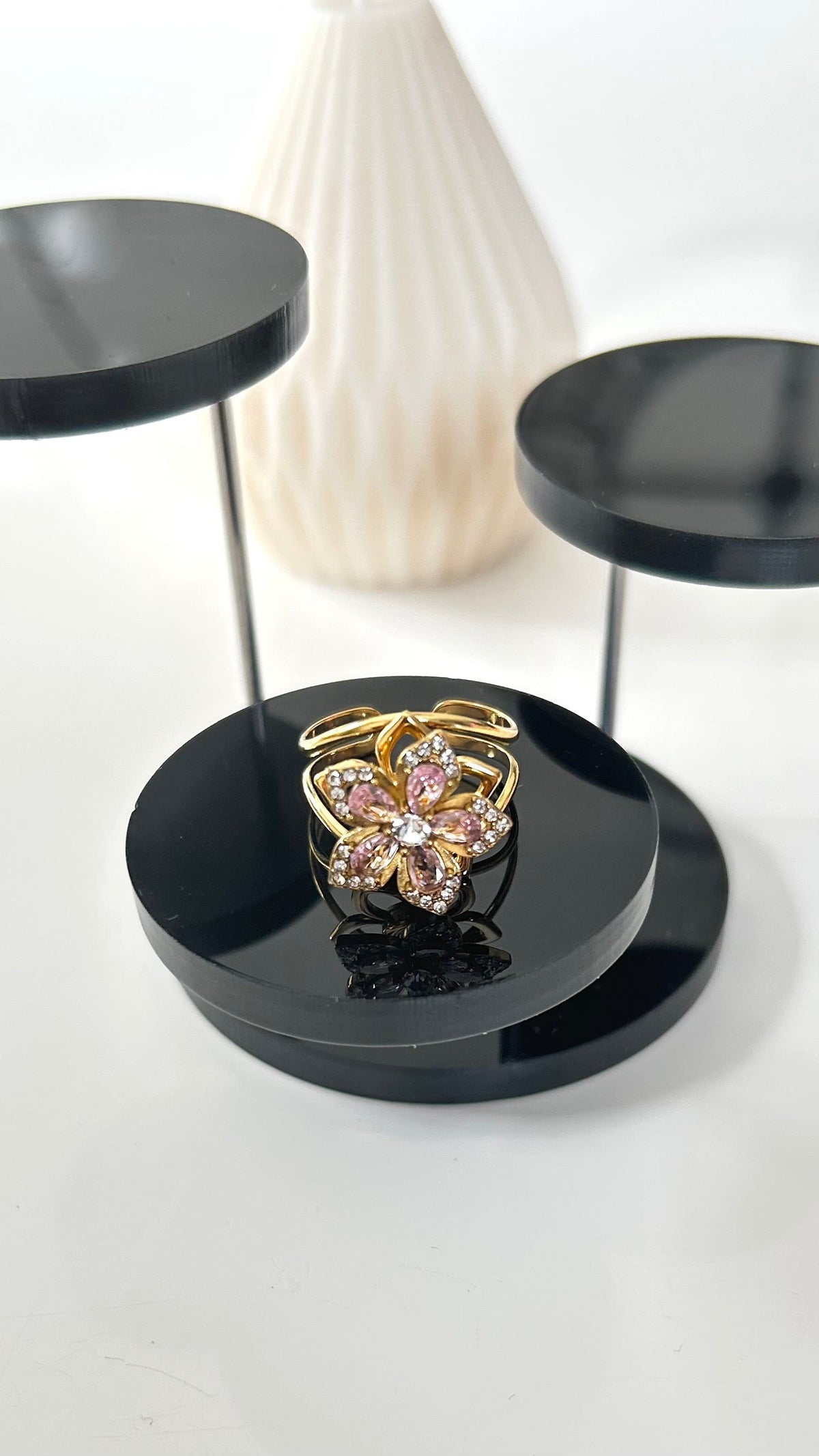 Bague Anti-Stress CALISTA – Dorée Fleur Blush