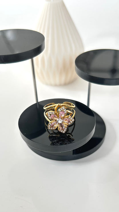 Bague Anti-Stress CALISTA – Dorée Fleur Blush