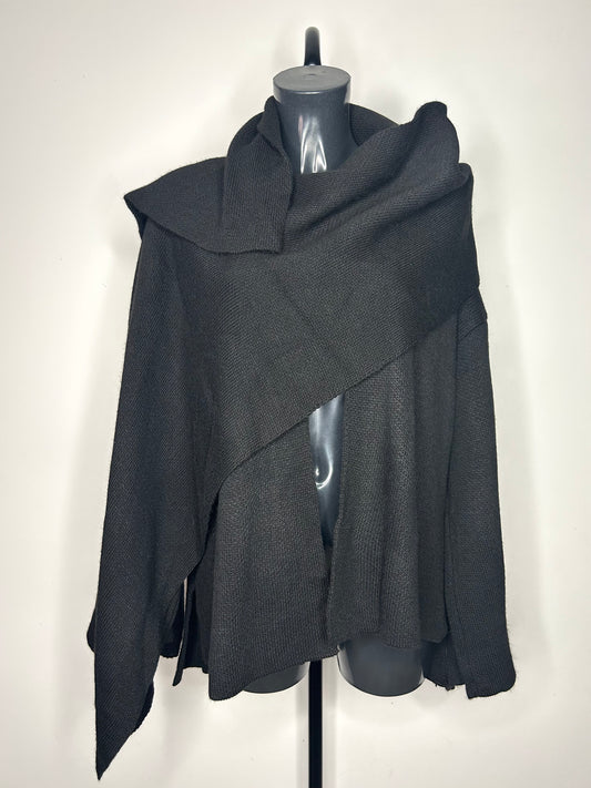 Cape Pull Mailles Structurées - Noir