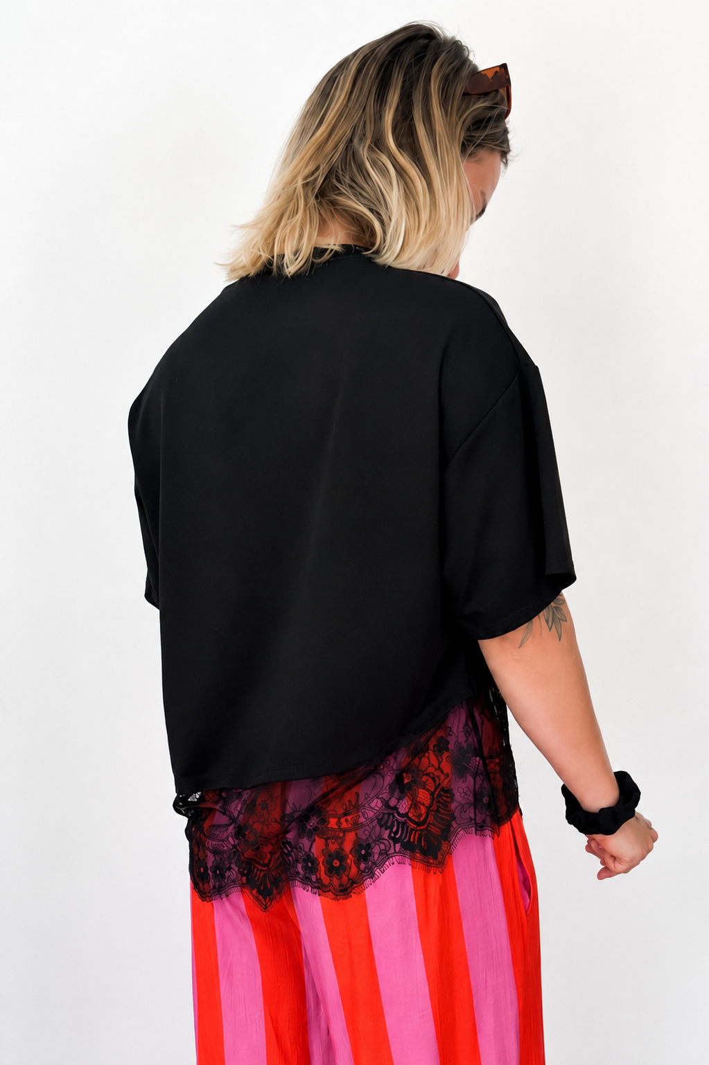 T-shirt Dentelle ROMY – Noir