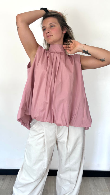 Top Sans Manches NOÉMIE – Rose Poudré