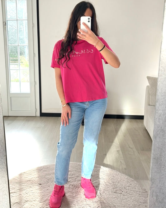 T-shirt "Essential Soul" - Rose Fuchsia Éclatant