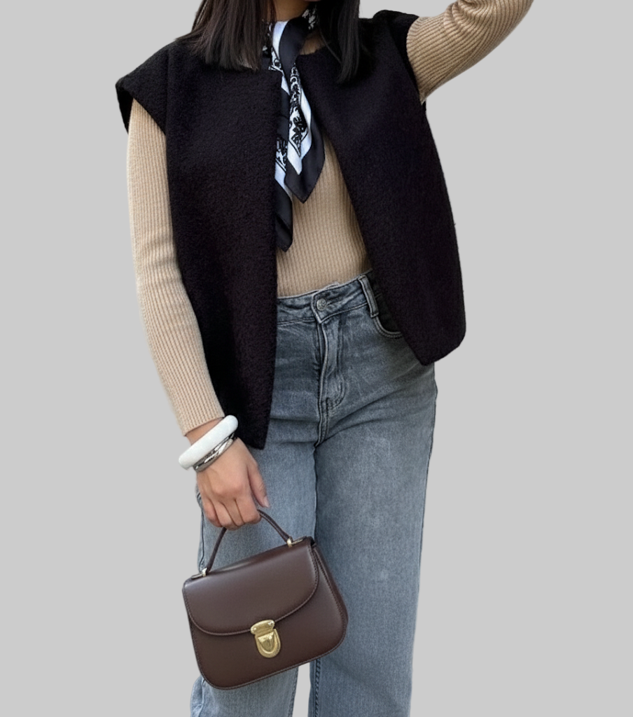 Gilet sans manches effet laine